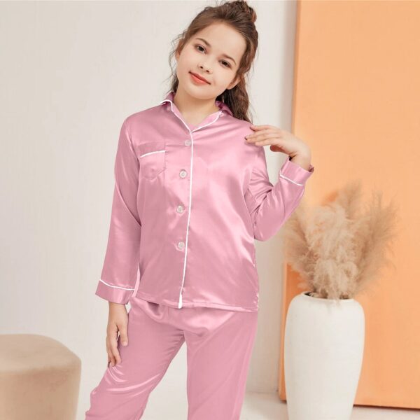 Royal Comfort: Premium Mulberry Silk Kids’ Co-ord Set – Lustrous Shirt & Trouser Ensemble.