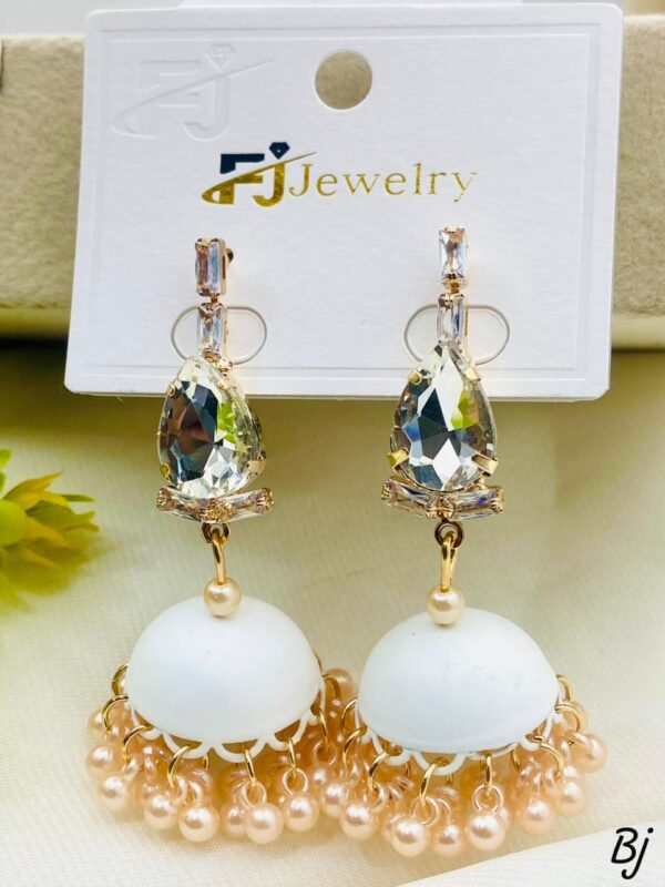 Fancy Beautiful Delicate Design Pearls Work Zircon Stones Fancy Jewellery Party Accessories For Women