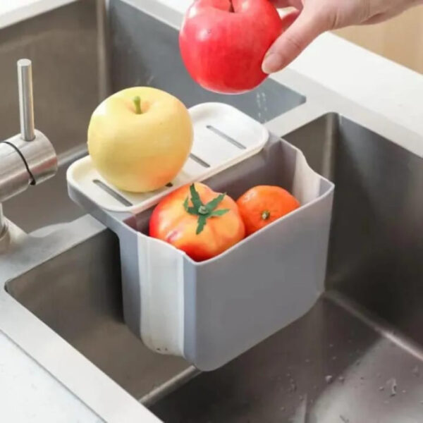 Sink Drain Strainer Basket Suction Cup Foldable Hanging Sink Food Strainer Kitchen Food Waste.
