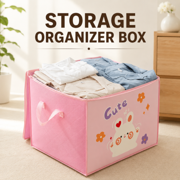 Cute Cartoon Quilt Storage Bag Thicken Waterproof Dustproof Clothes Toy Storage Organizer Wardrobe
